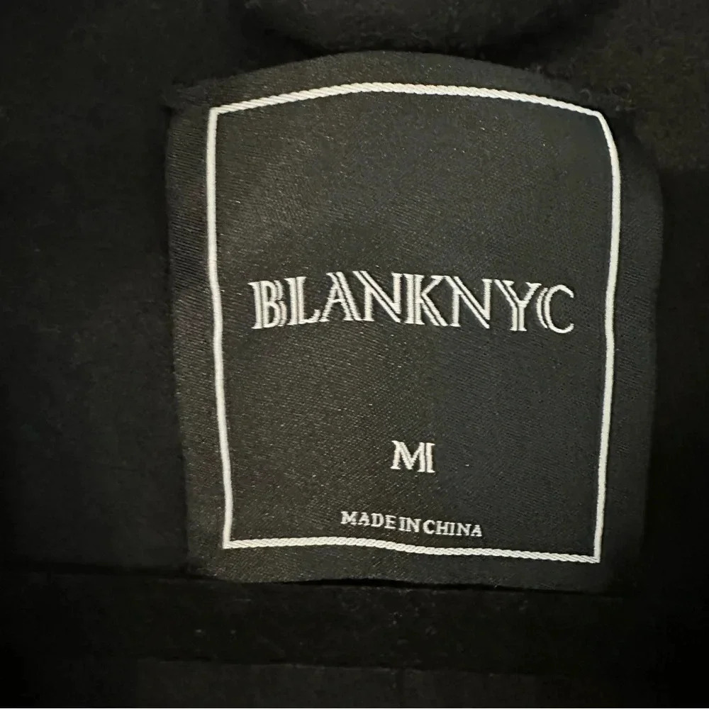 BlankNYC Men's Black Long Sleeve Wool Blend Jacket with Front Pockets Size M NWT - Picture 3 of 9